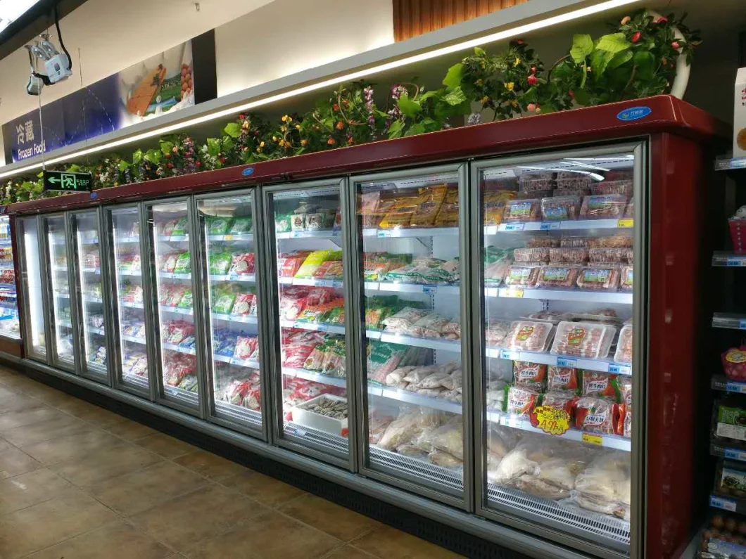 Glass Door Standing Display Freezer Chiller Display Fridge