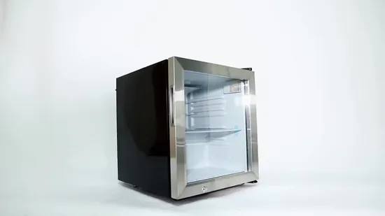 Congelador de puerta de vidrio pequeño Congelador de pantalla abierta frontal Mini
