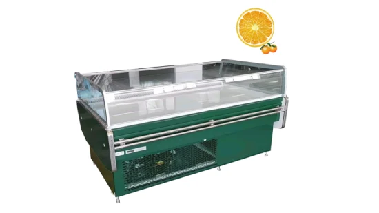 Refrigerador de exhibición de comida de charcutería de circulación refrigerada por aire Refrigerador de mostrador de exhibición de carne